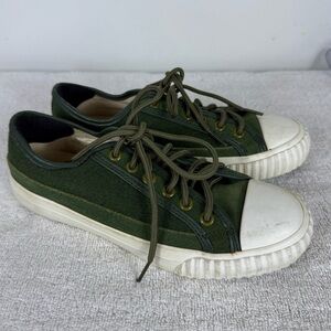 Bata Unisex Sneakers Forest‎ Green White Size US 5 Casual Grunge